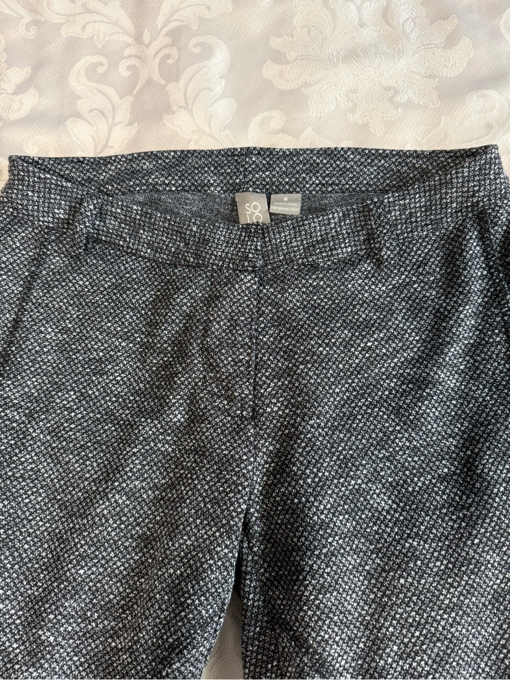 Modo SoLo by We3 Gray Textured Ankle Pants Career Office Stretch Size 6 - Picture 5 of 13